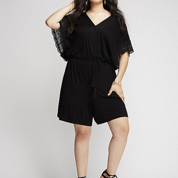 lane bryant black romper